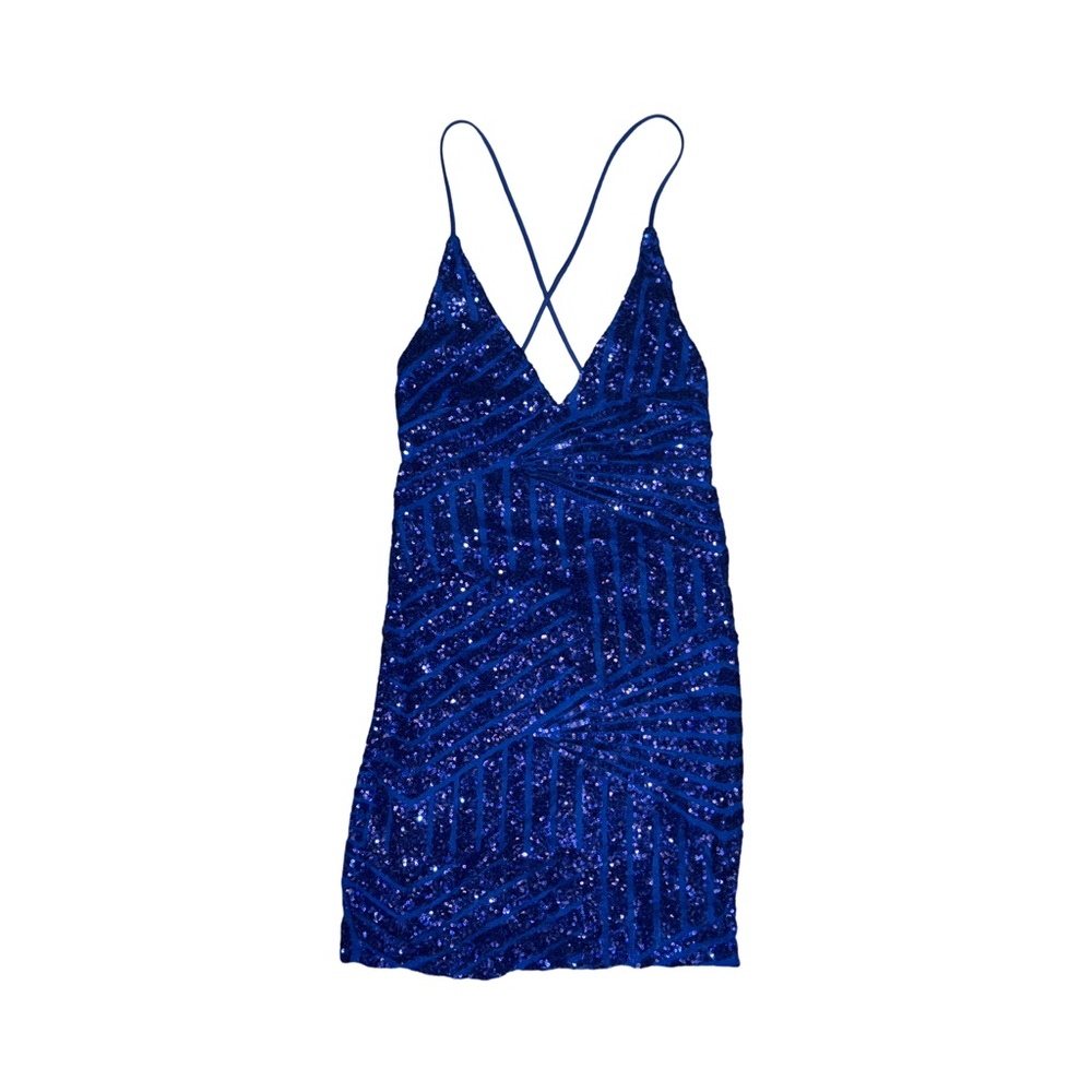 Rubber Ducky Productions, Inc. Blue Mini Dress